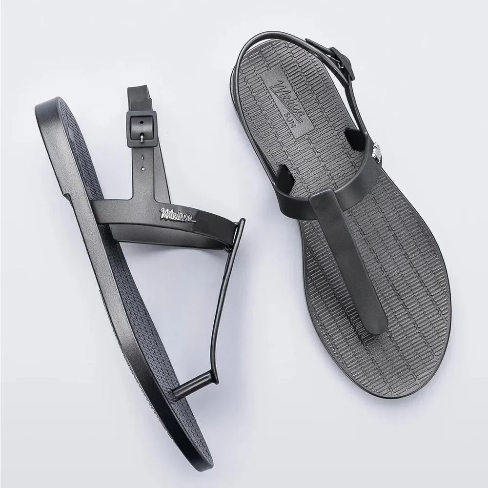 NEW- Melissa womens grey jelly Sandals- size 7
